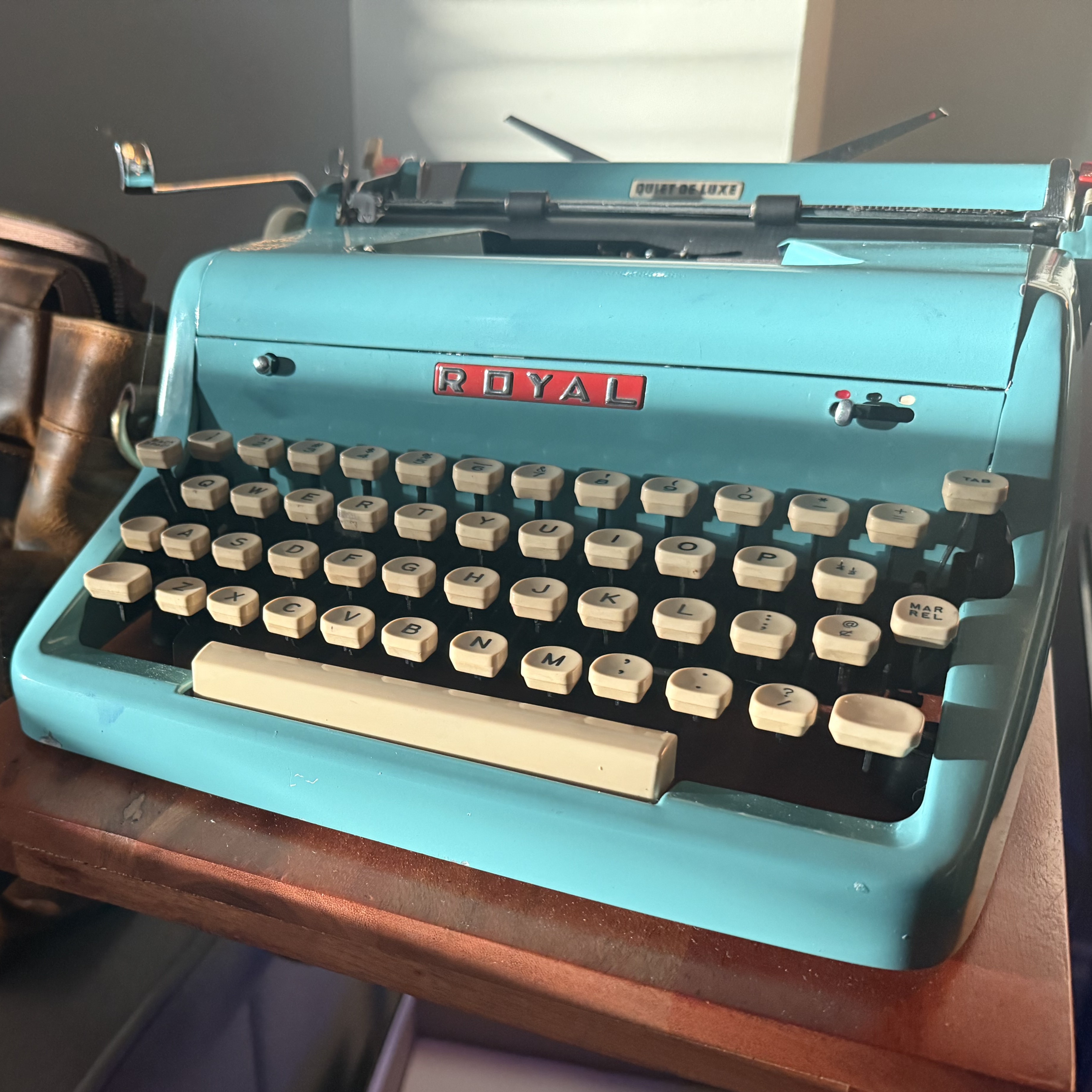 Turquoise Royal typewriter